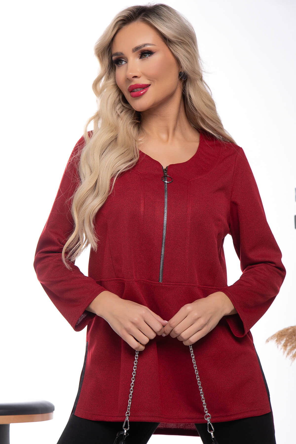 

Туника женская LT Collection Эсмира бордовая 50 RU, Бордовый, Эсмира