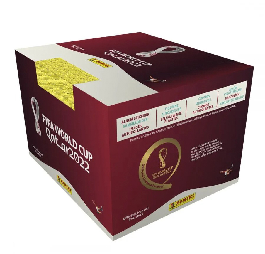 

Бокс пакетиков наклеек Panini FIFA World Cup Qatar 2022 (500 наклеек)