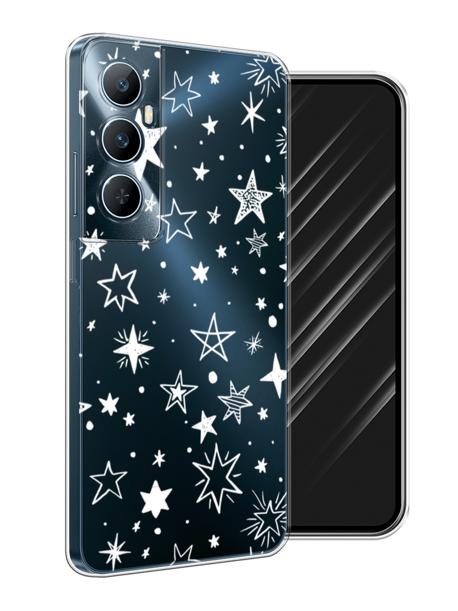 

Чехол Awog на Realme C65 "Звездочки графика белая", Прозрачный;белый, 2516750-1