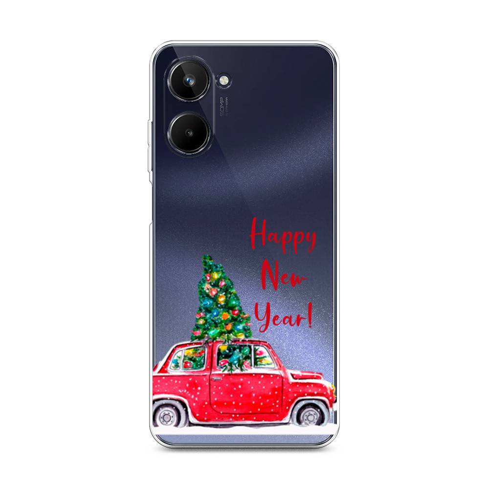 

Чехол на Realme 10 4G "Happy New Year", Красный;зеленый, 2512150-5