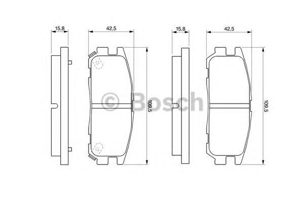 Тормозные колодки Bosch дисковые для Opel Monterey, Frontera/Great Wall Hover 986424367 100056282448