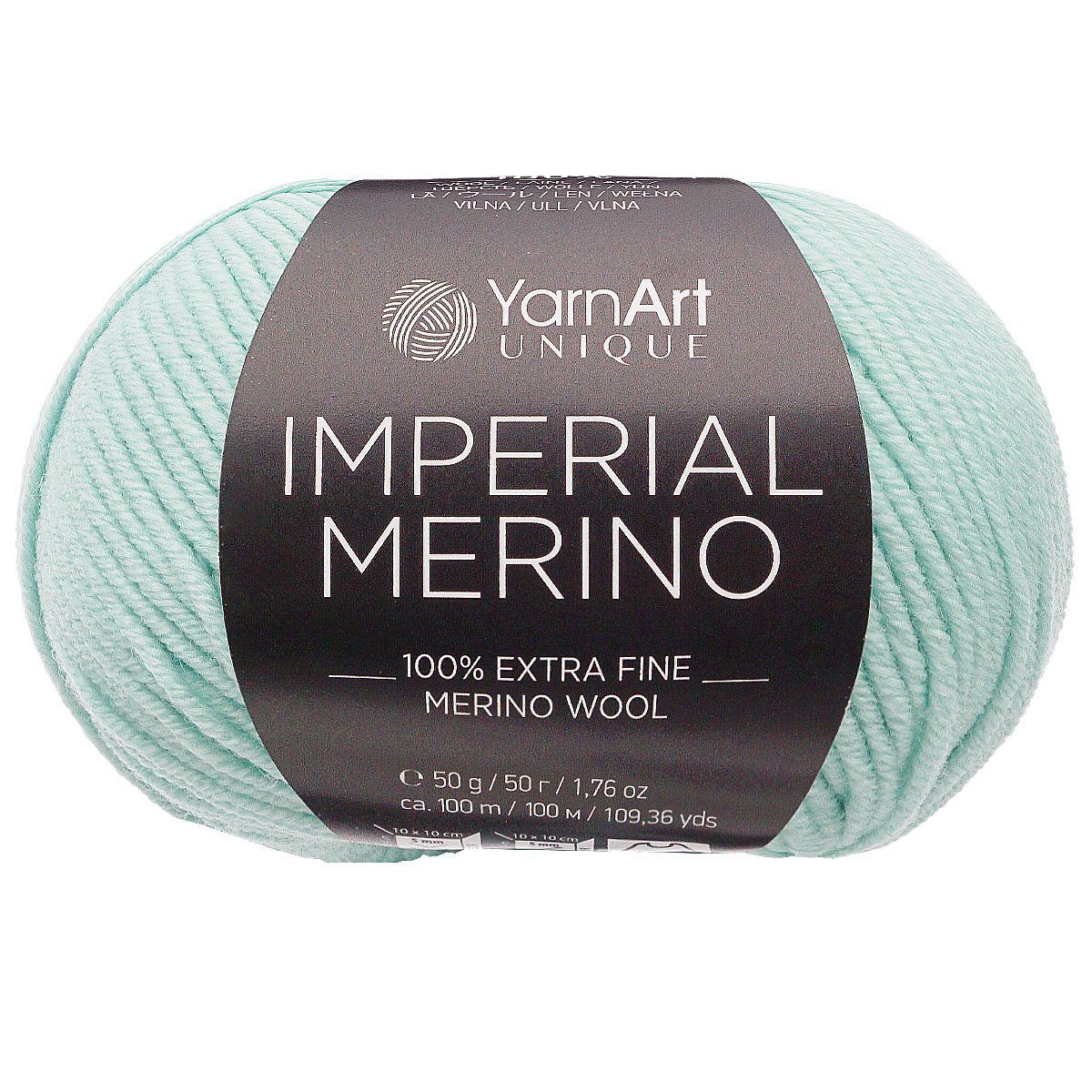 Пряжа YarnArt Imperial Merino 50гр 100м 100 тонкая шерсть 3329 светло-лазурный 10 мотков 3719₽