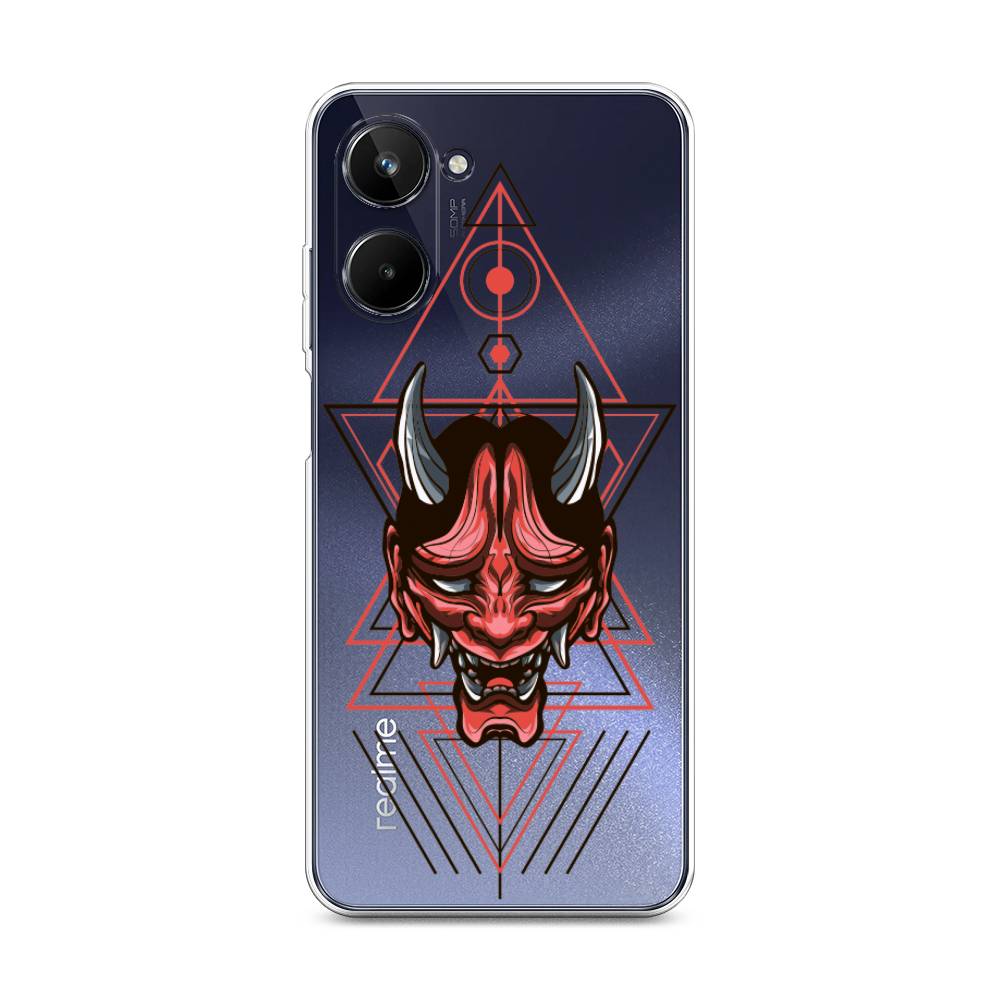 

Чехол на Realme 10 4G "Hanya Oni mask", Серый;красный;черный, 2512150-4