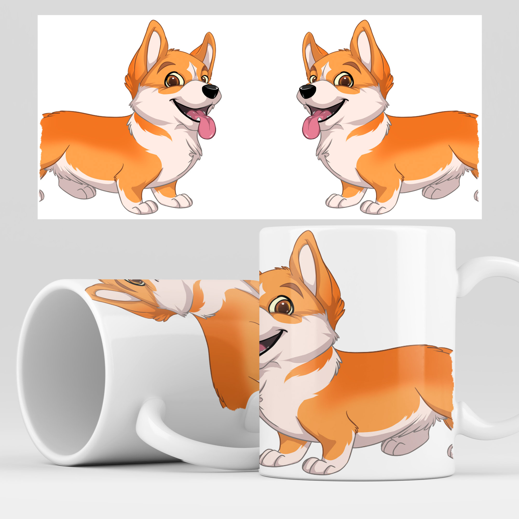 

Кружка RocketCup с принтом "Корги", Corgi20