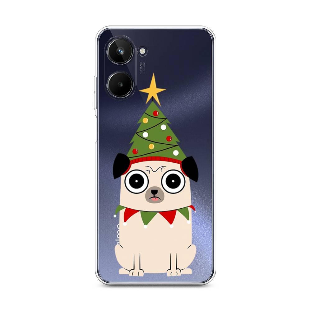 

Чехол на Realme 10 4G "Собачка с ёлочкой", Бежевый;красный;зеленый, 2512150-1
