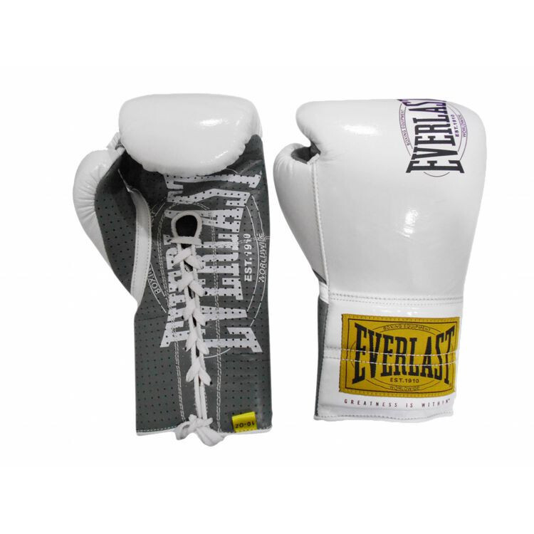 фото Боксерские перчатки everlast 1910 classic белый 8 унций