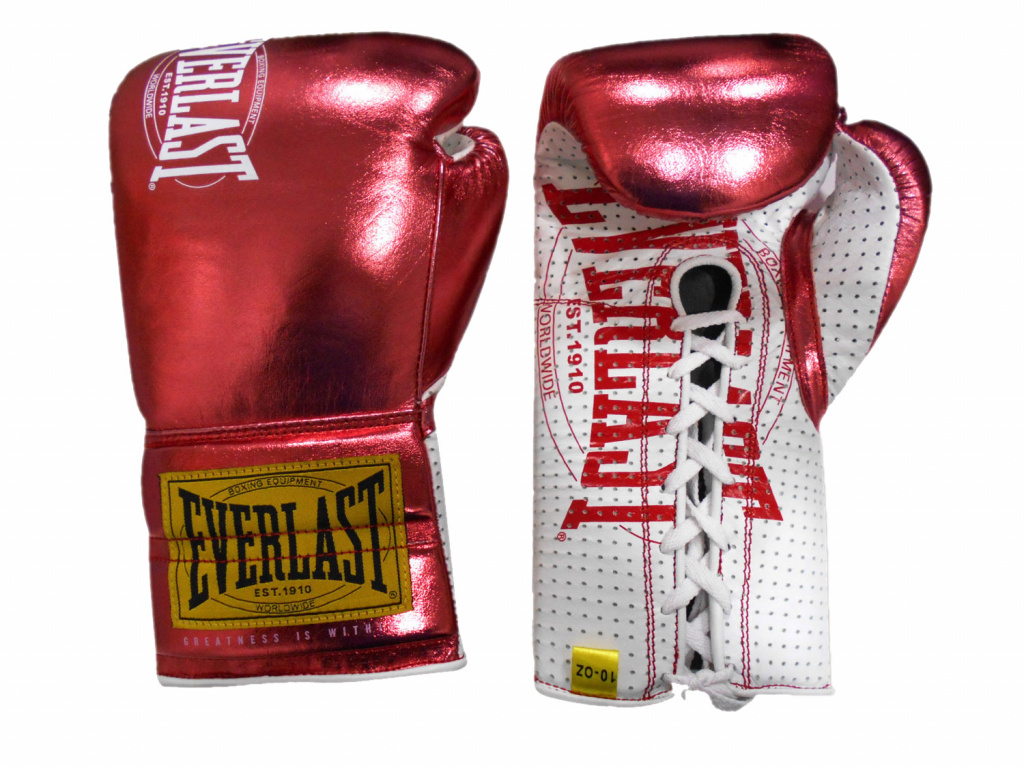 фото Боксерские перчатки everlast 1910 classic метал. 10oz