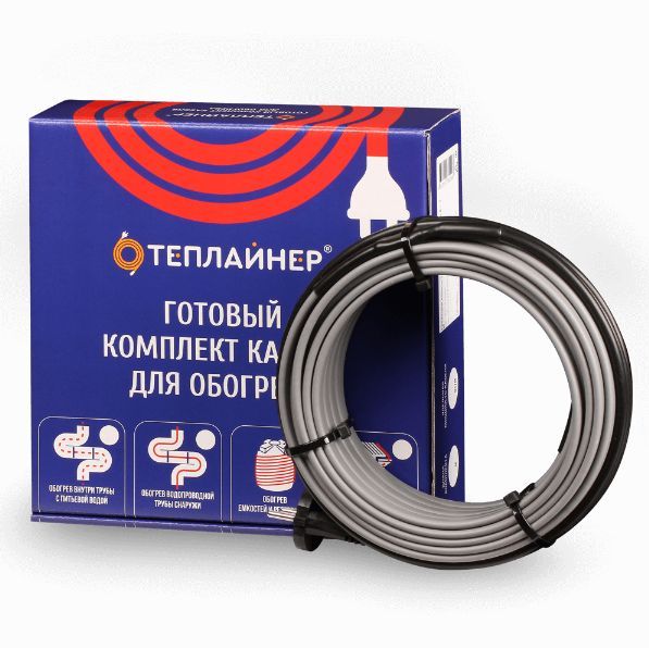 Греющий кабель ТЕПЛАЙНЕР КСЕ-24, 600 Вт, 25 м  на трубу ( без сальника)