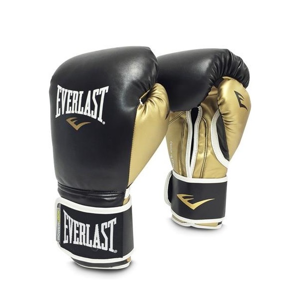 фото Боксерские перчатки everlast powerlock pu черн/золот. 12oz