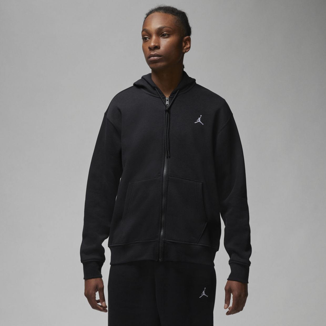 

Худи мужское Nike M J ESS FLC FZ HOODIE черное L, Черный, M J ESS FLC FZ HOODIE