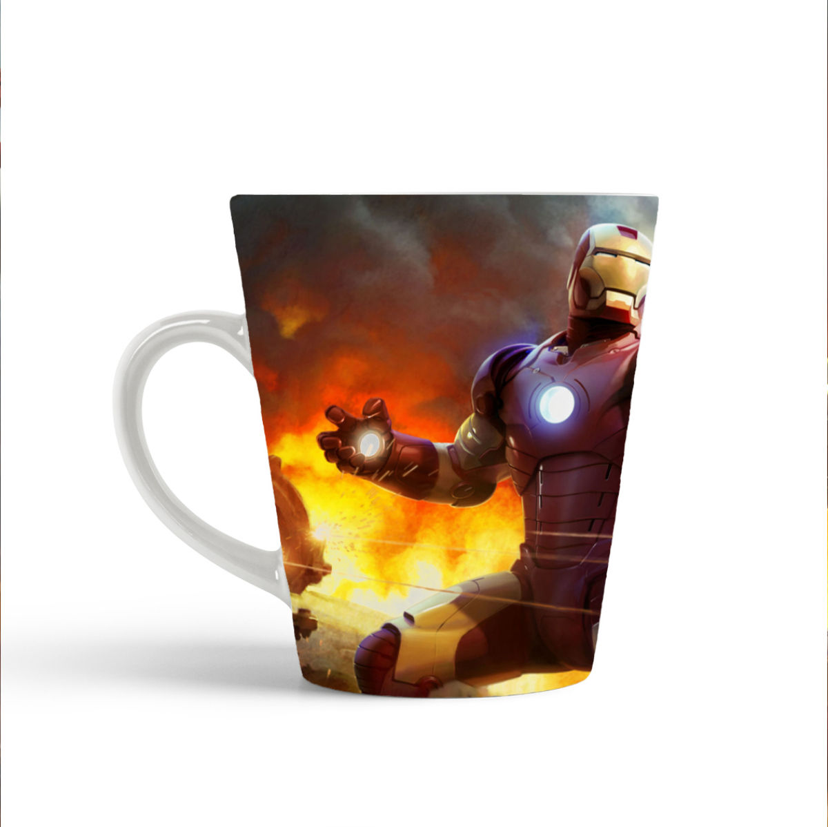 

Конусная кружка CoolPodarok iron man Железный человек Вертолёт