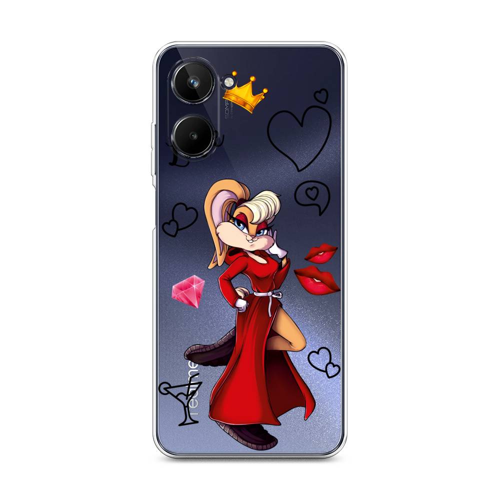 

Чехол на Realme 10 4G "Rich Lola Bunny", Красный;бежевый;оранжевый, 2512150-6