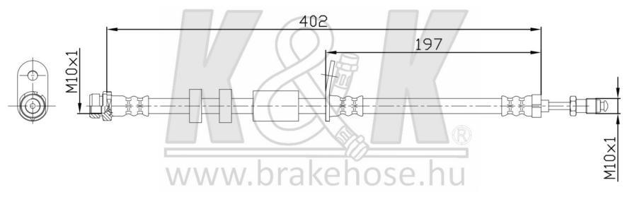 

K&K Шланг тормозной KиK FT1360 FORD FOCUS 3 11- / C-MAX 10- FRONT LH=RH 1шт
