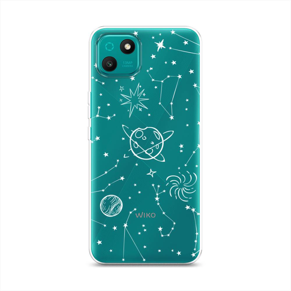 

Чехол на Wiko T10 "Планеты в космосе", Белый, 3400250-2