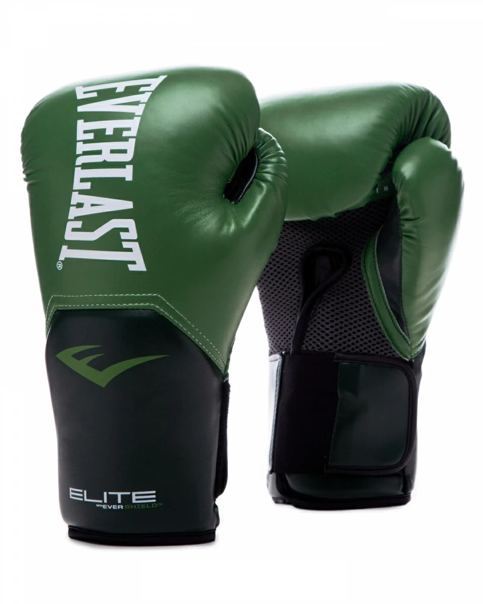 фото Боксерские перчатки everlast elite prostyle зеленый 10 унций