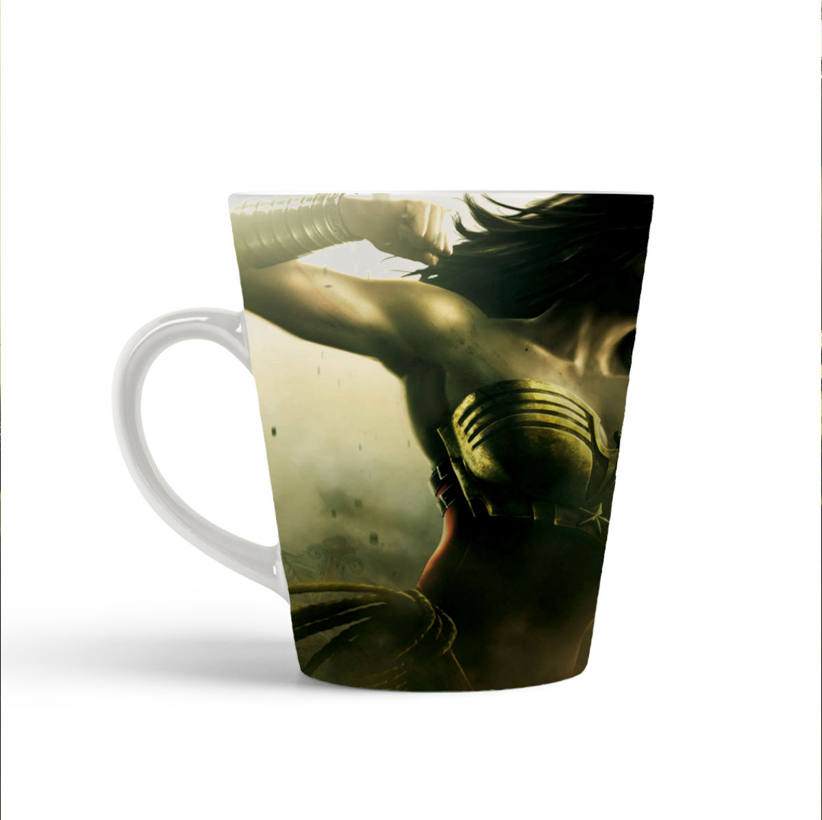 

Конусная кружка CoolPodarok injustice gods among us Чудо женщина против Бэтмена
