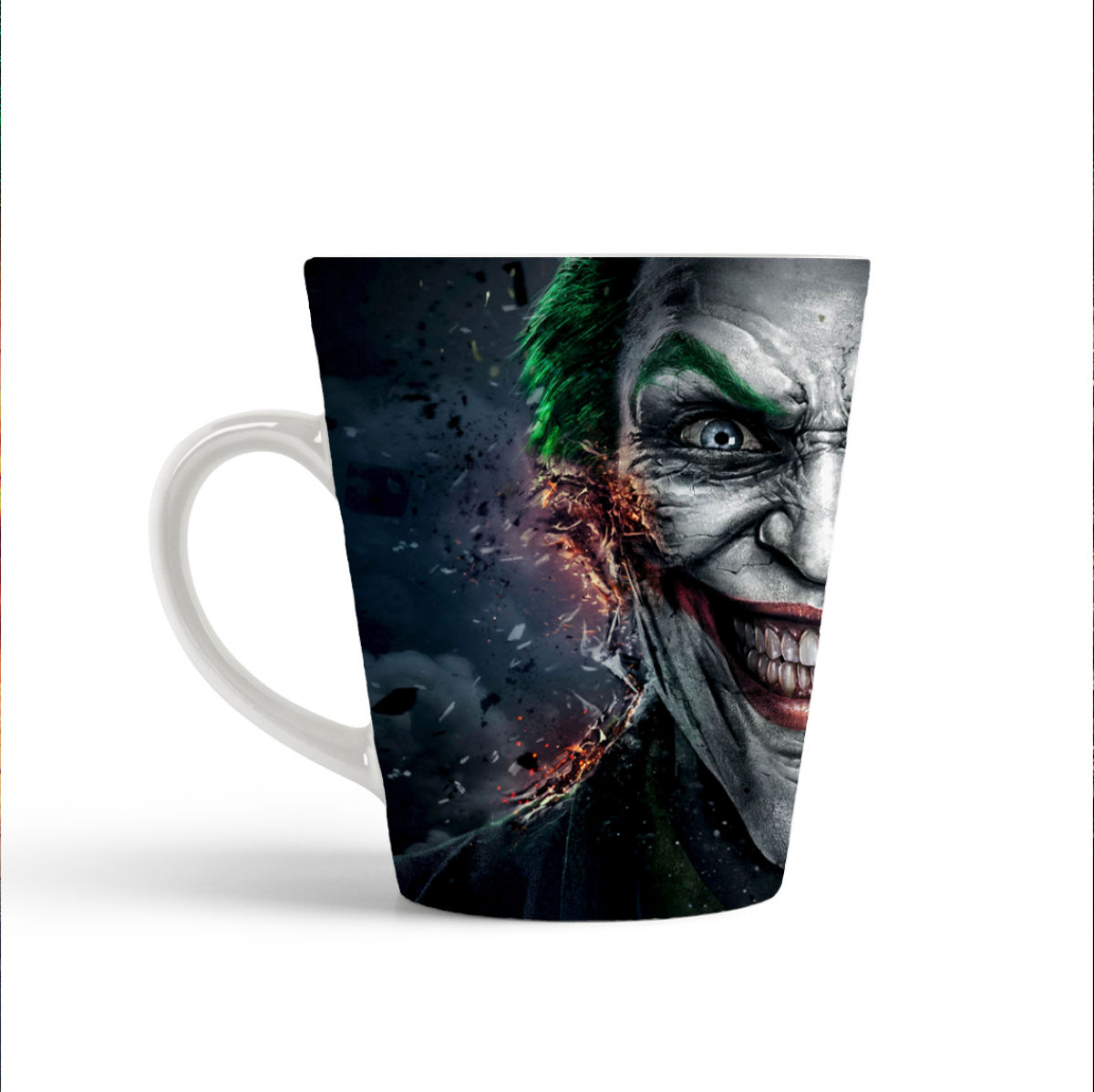 

Конусная кружка CoolPodarok injustice gods among us Джокер Взрыв Обломки Дым