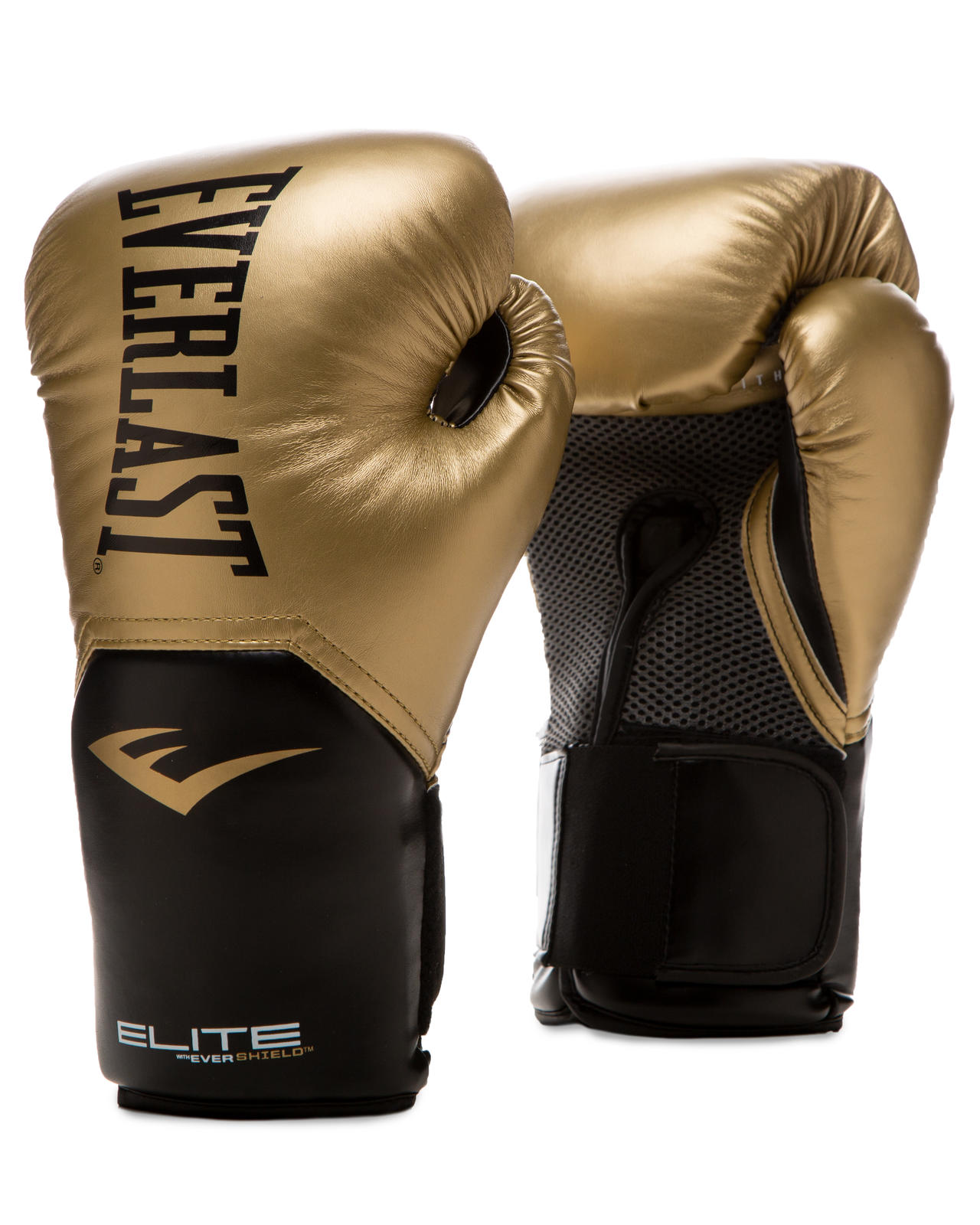 фото Боксерские перчатки everlast elite prostyle черный/золотистый 16 унций