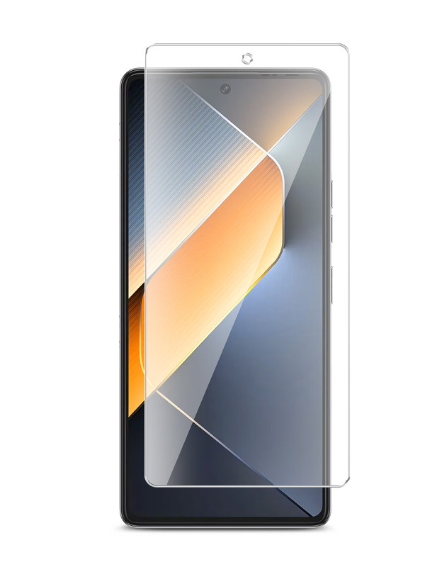 

Защитное стекло Brozo на Tecno Pova 6 гибридное прозрачное, Tecno Pova 6