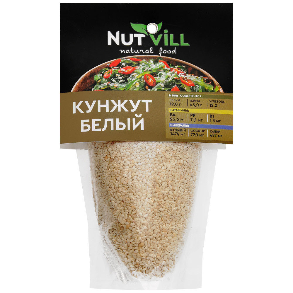 

Семечки Nutvill белого кунжута 200 г