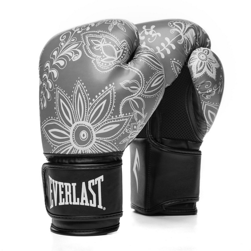 фото Боксерские перчатки everlast spark серебристый/черный 10 унций