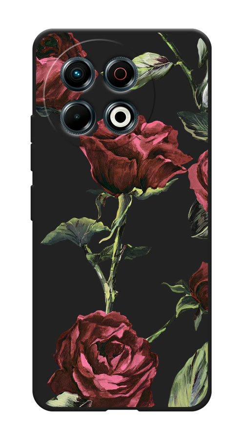 

Чехол Awog на Tecno Spark 30 Pro "Бордовые розы фон", Бордовый, 309852-1