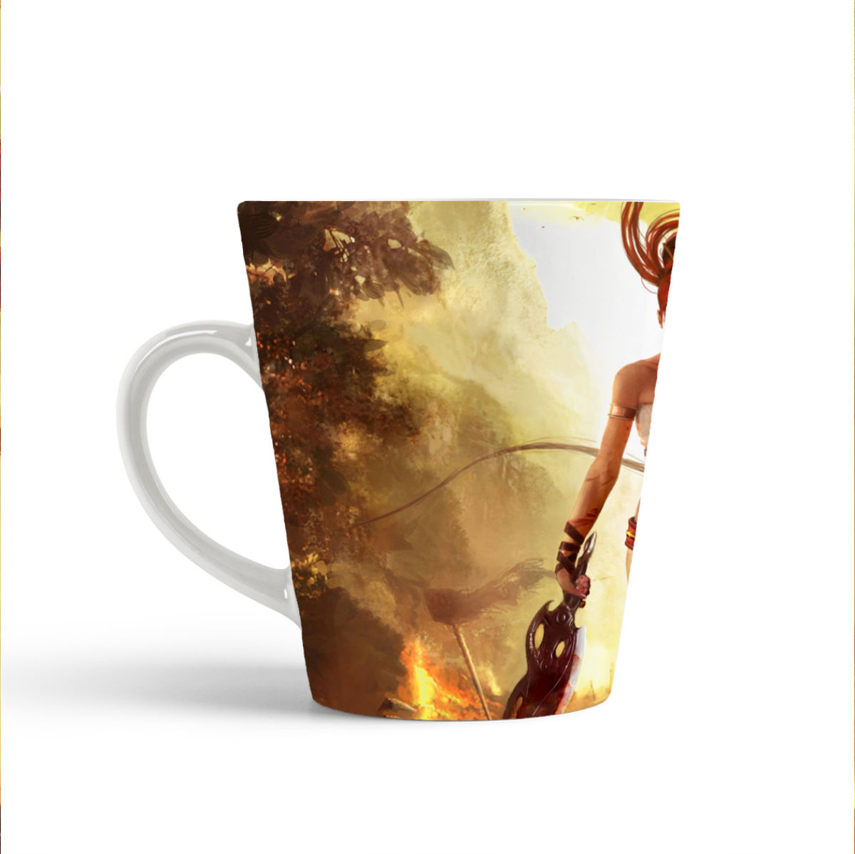 

Конусная кружка CoolPodarok heavenly sword Рыжеволосая Девушка с двумя клинками