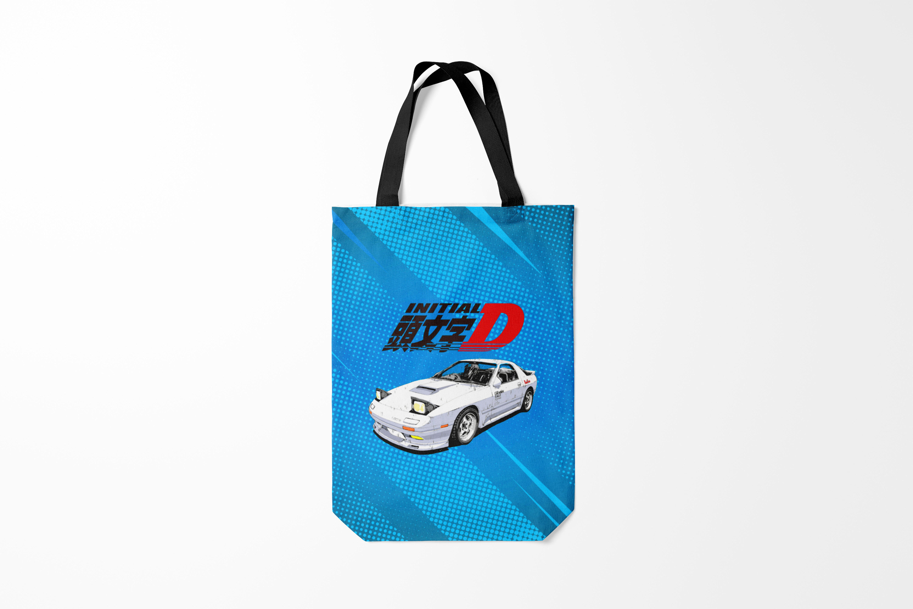 

Сумка шoппер унисекс Burnettie Initial D машина на голубом фоне,, Initial D машина на голубом фоне