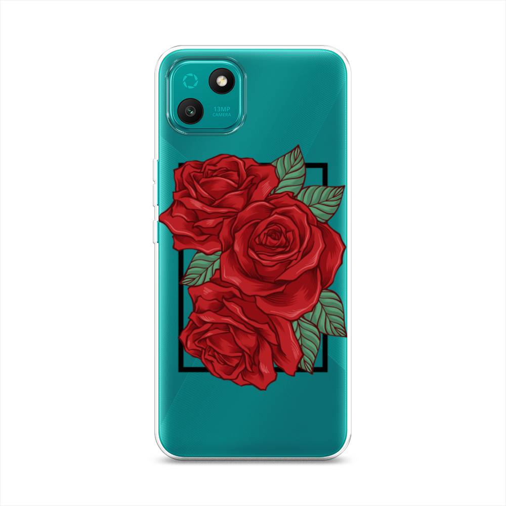 

Чехол на Wiko T10 "Три алые розы", Красный, 3400250-2