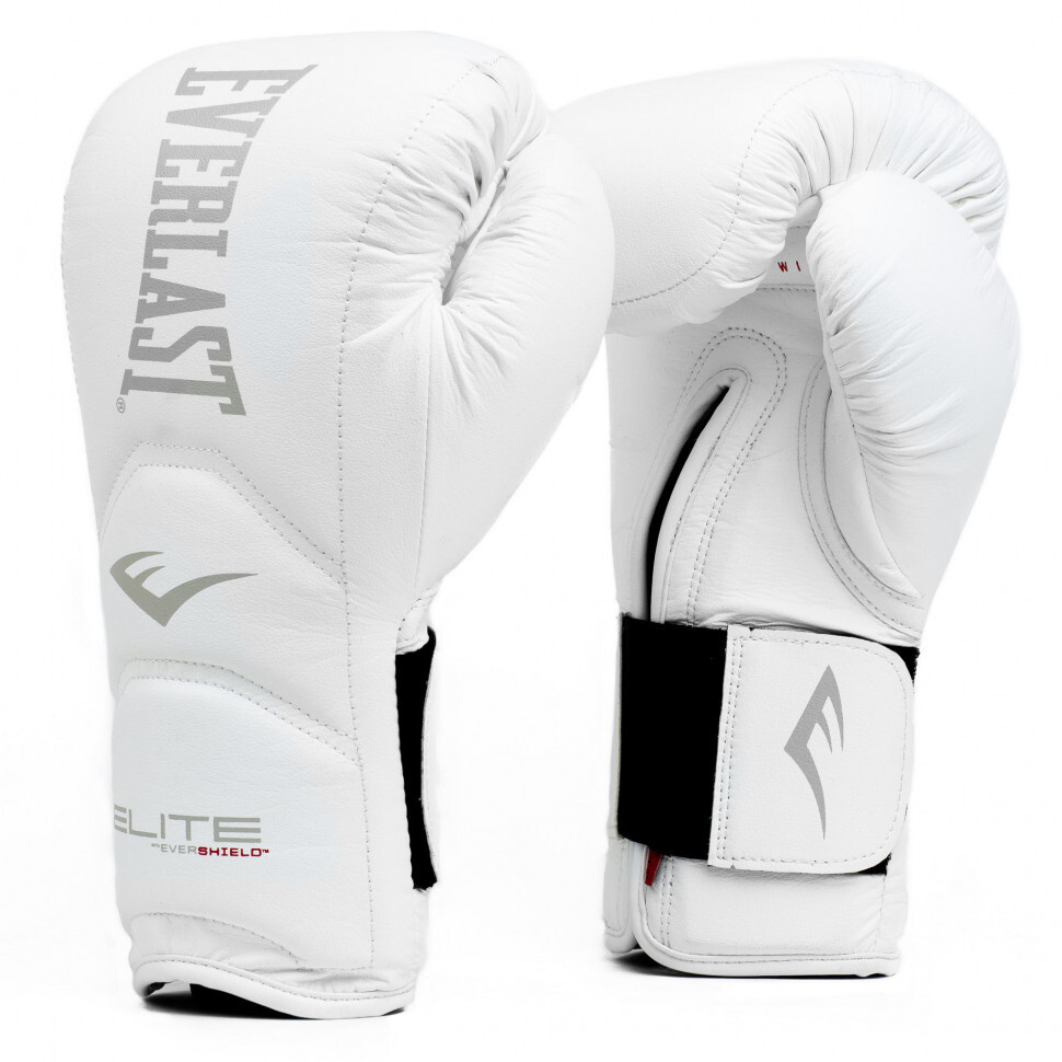 фото Боксерские перчатки everlast elite pro белый 16 унций