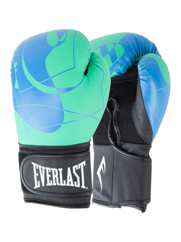 Боксерские перчатки Everlast Spark зеленый/синий 10 унций