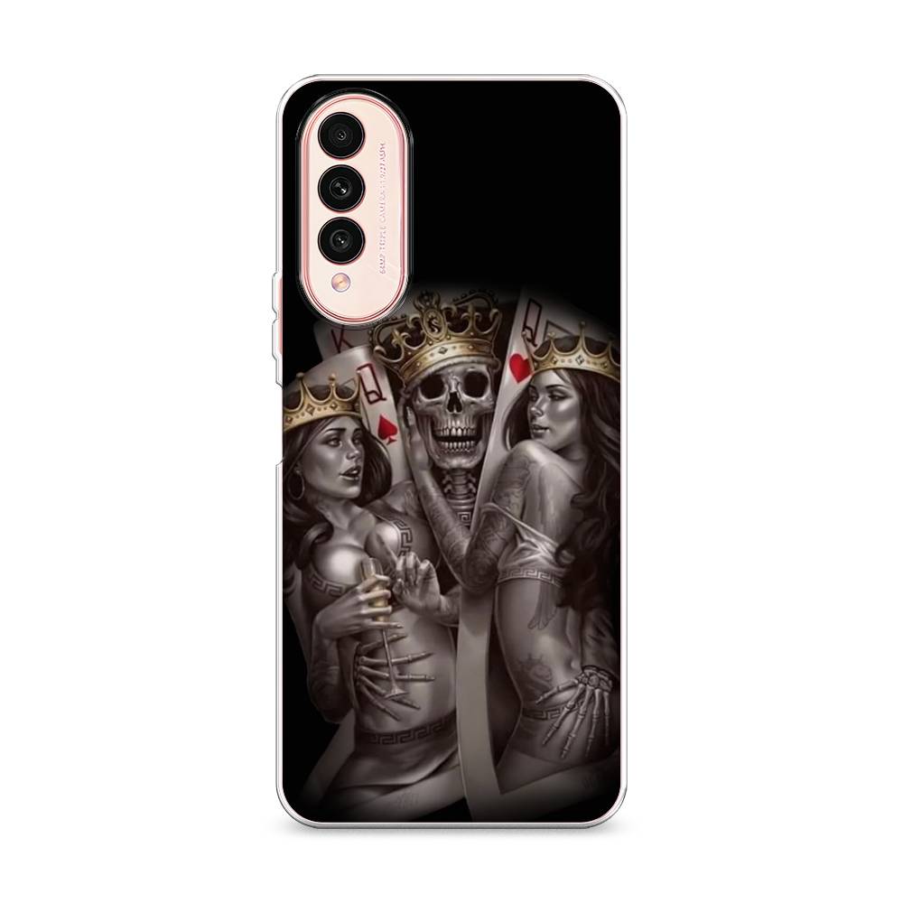 

Чехол на Wiko T50 "Карты король и королевы", Серый;желтый, 3400350-6