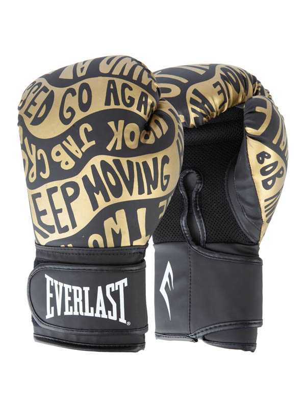 фото Боксерские перчатки everlast spark черный/золотистый 14 унций