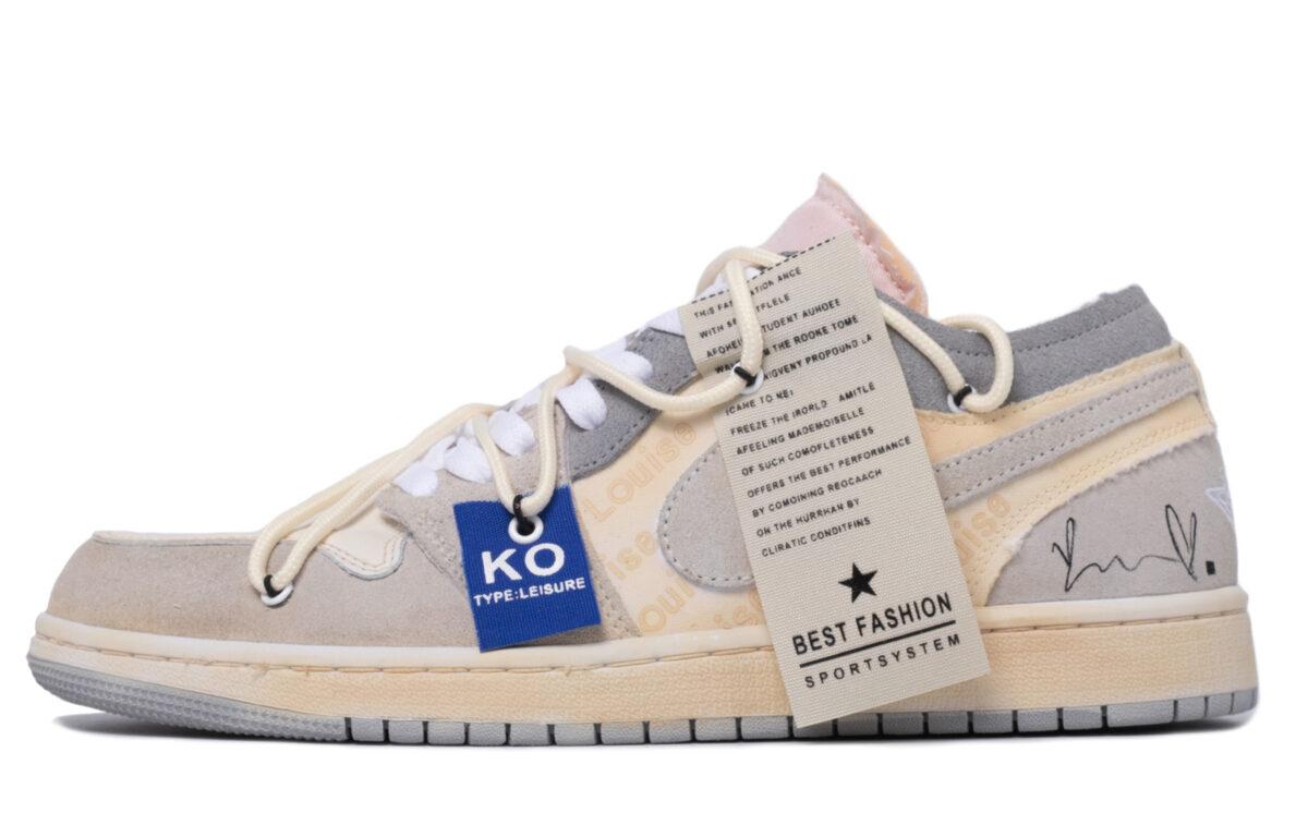 

Кеды унисекс Jordan Air Jordan 1 Low SE Craft бежевые 44 EU, Бежевый, Air Jordan 1 Low SE Craft