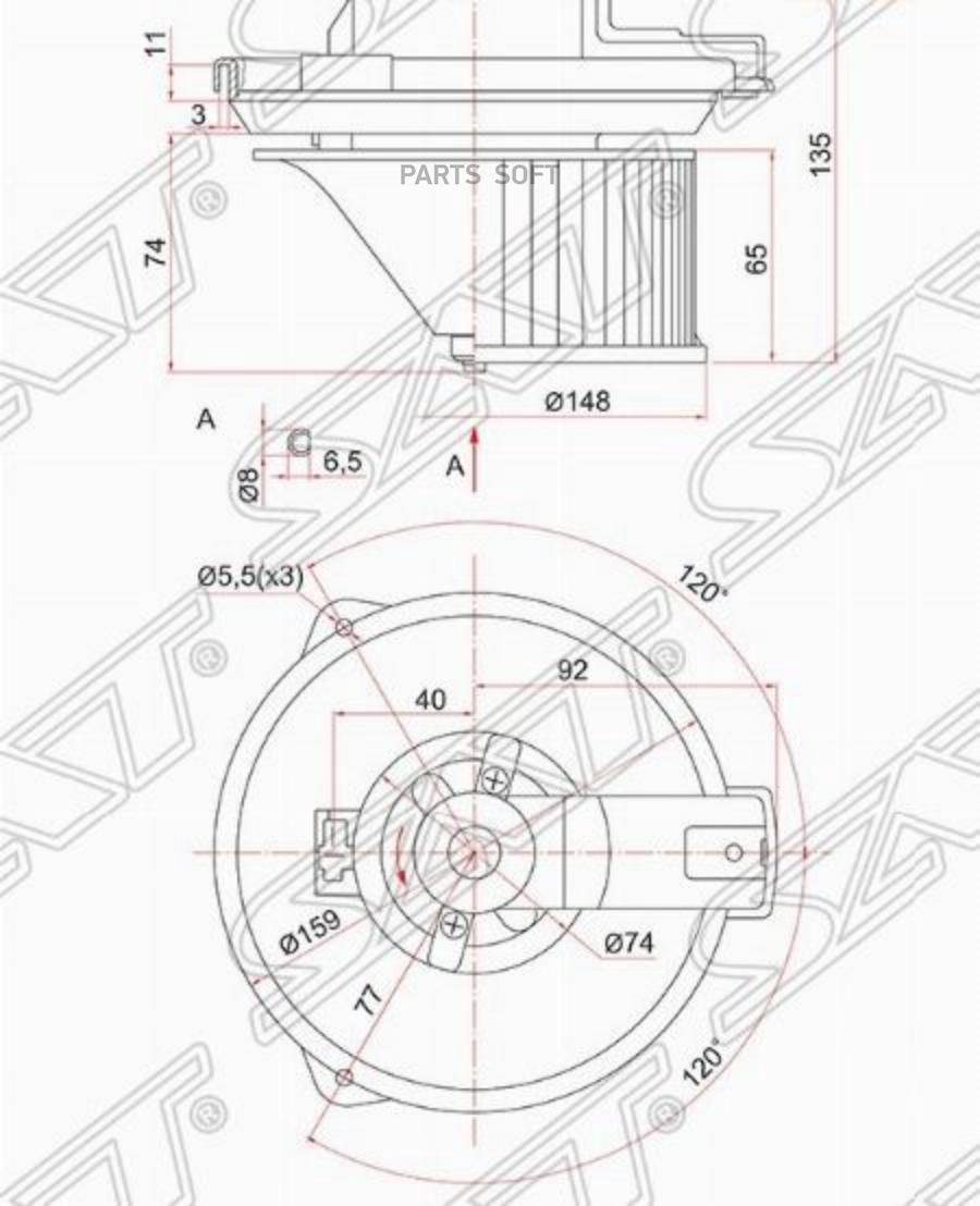 

Мотор Отопителя Салона Toyota Corolla Spacio/Sprinter/Carib/Levin/Trueno Ae1## Sat арт. ST
