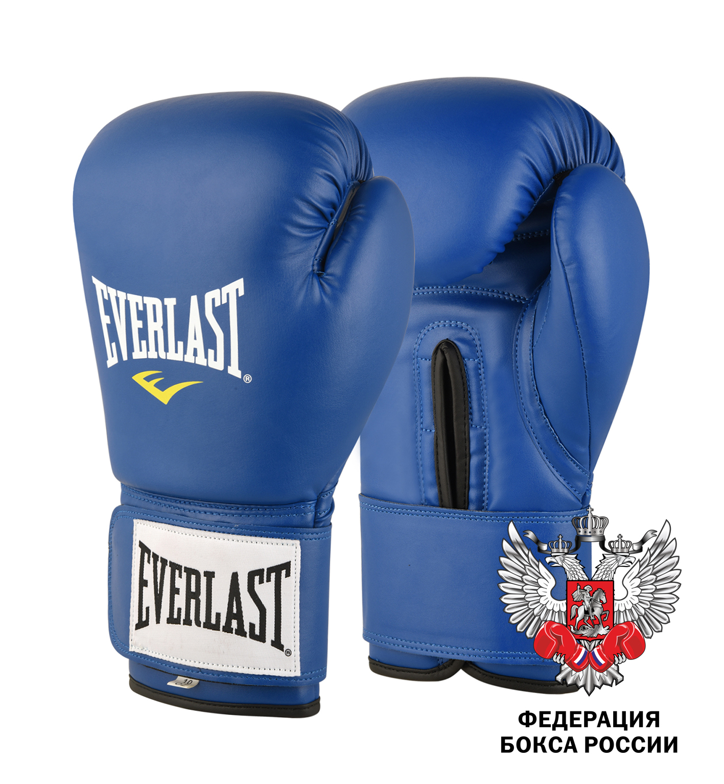 фото Боксерские перчатки everlast amateur competition pu син. 12oz