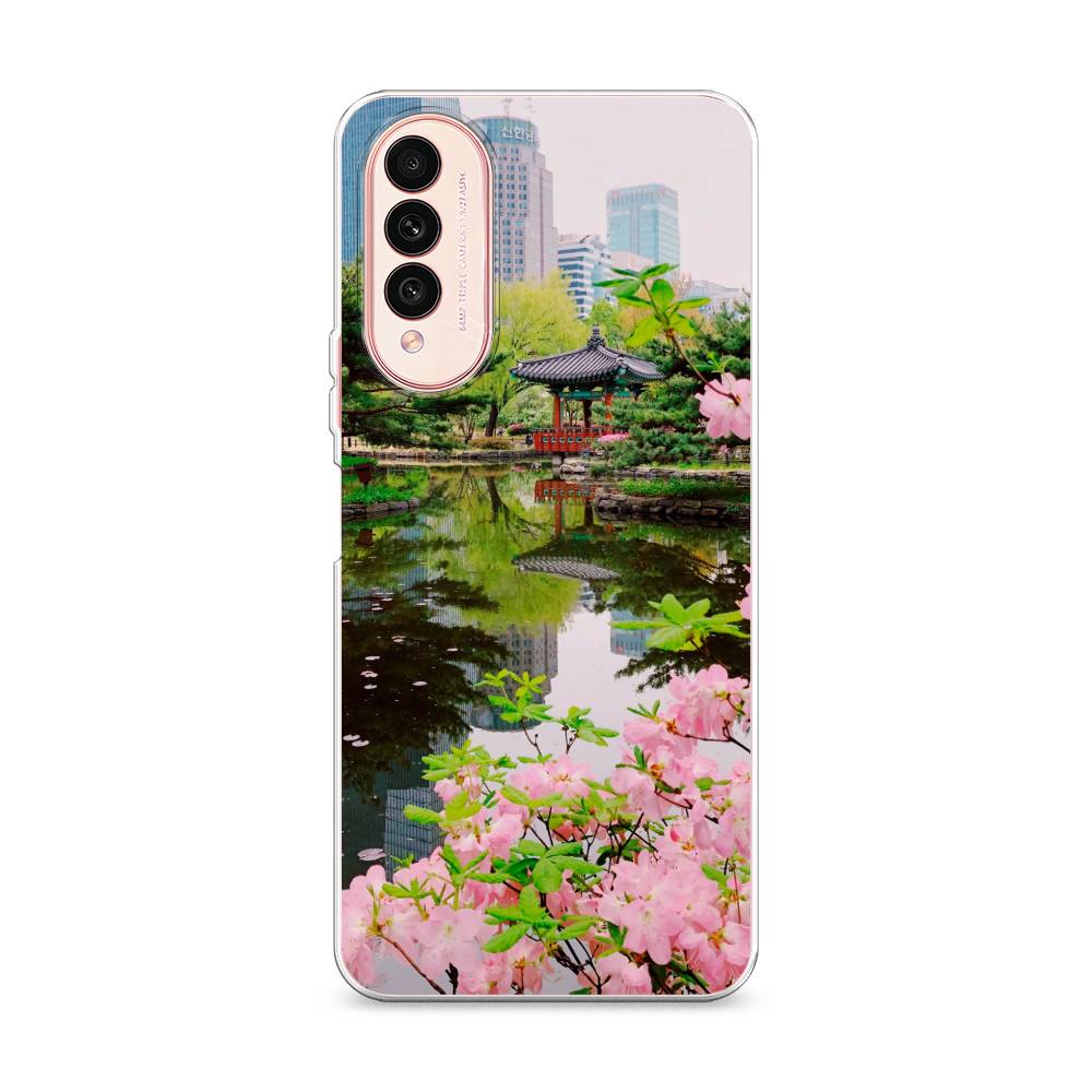 

Чехол на Wiko T50 "Сакура возле озера", Зеленый;розовый;голубой, 3400350-2