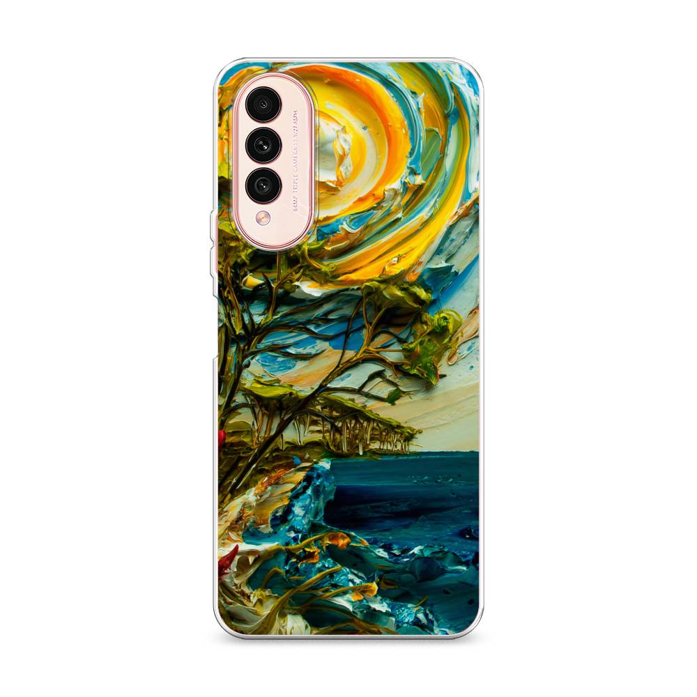 

Чехол на Wiko T50 "Солнце живопись", Желтый;синий, 3400350-4