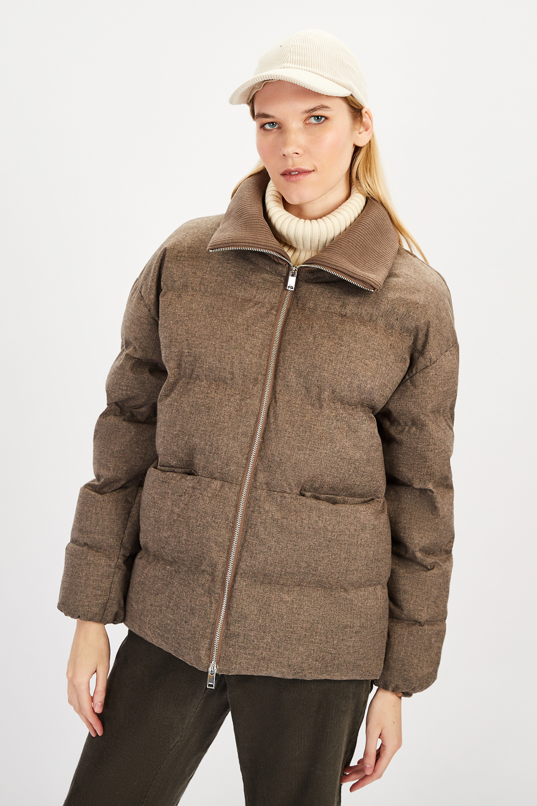 

Куртка женская Baon B0422513 коричневая 2XL, Коричневый, B0422513