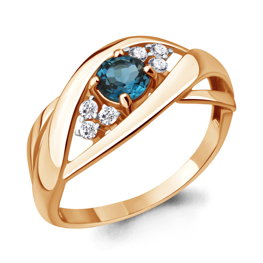 

Кольцо из серебра р. 17,5 AQUAMARINE 6582708А_925_з, 6582708А_925_з