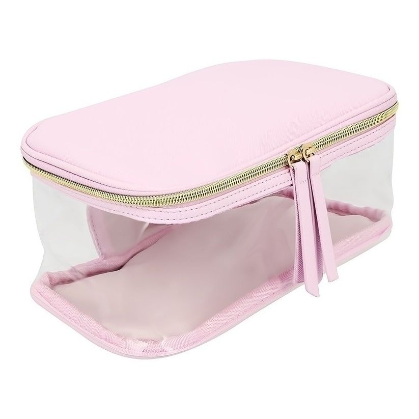 

Косметичка женская LADY PINK прозрачная с розовым, 25,9х17,1х12 см, Прозрачный