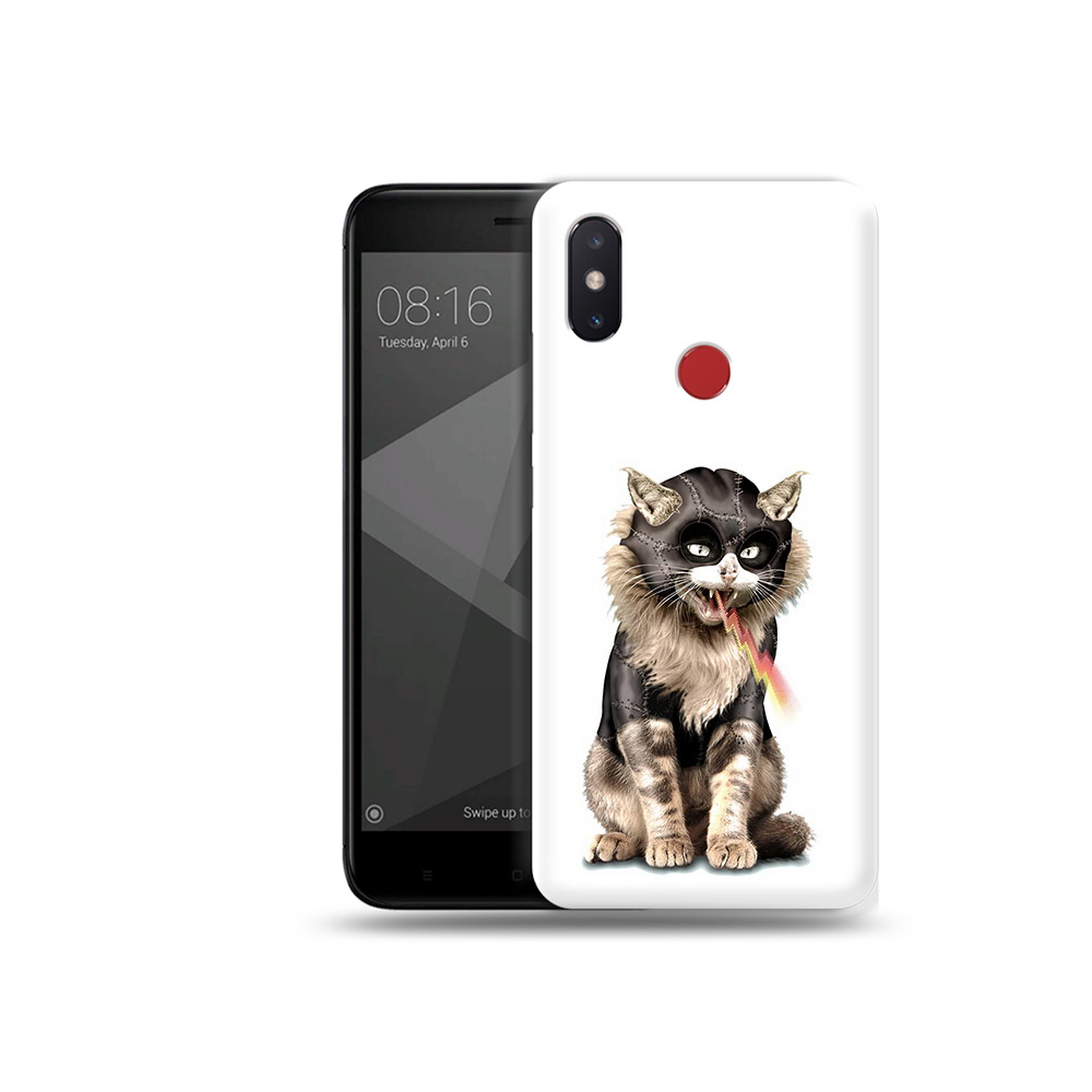 

Чехол MyPads Tocco для Xiaomi Mi 8 SE дьяволский кот (PT113500.331.341), Прозрачный, Tocco