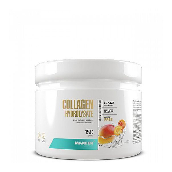 фото Коллаген гидролизированный maxler collagen hydrolysate "абрикос-манго" (150г)