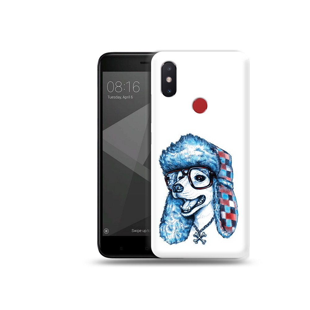 

Чехол MyPads Tocco для Xiaomi Mi 8 SE зимний пес (PT113500.331.362), Прозрачный, Tocco