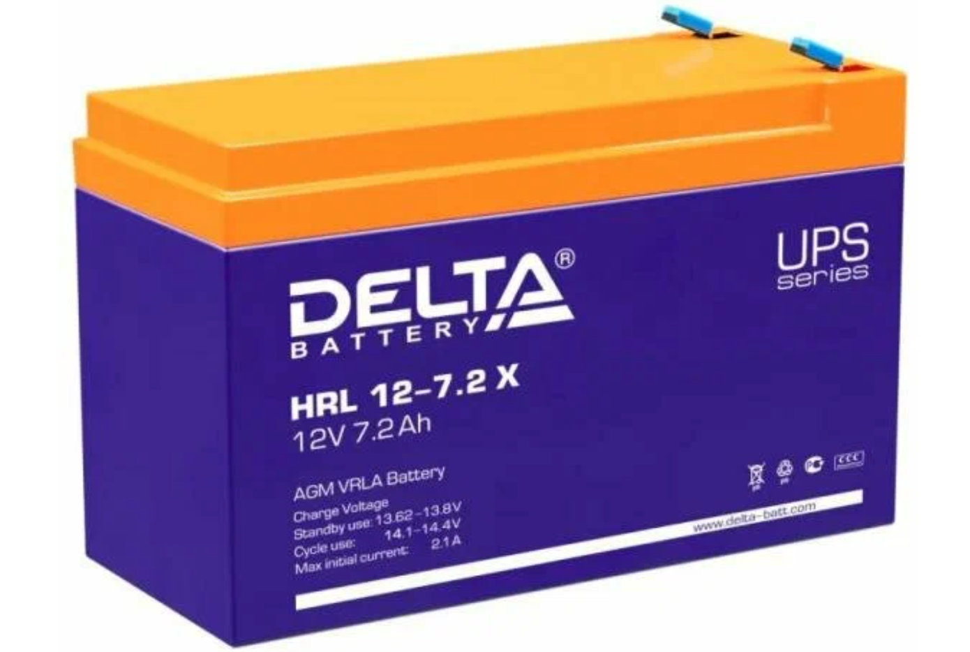 Аккумулятор для ИБП Delta HRL 12-7.2 7.2 А/ч 12 В