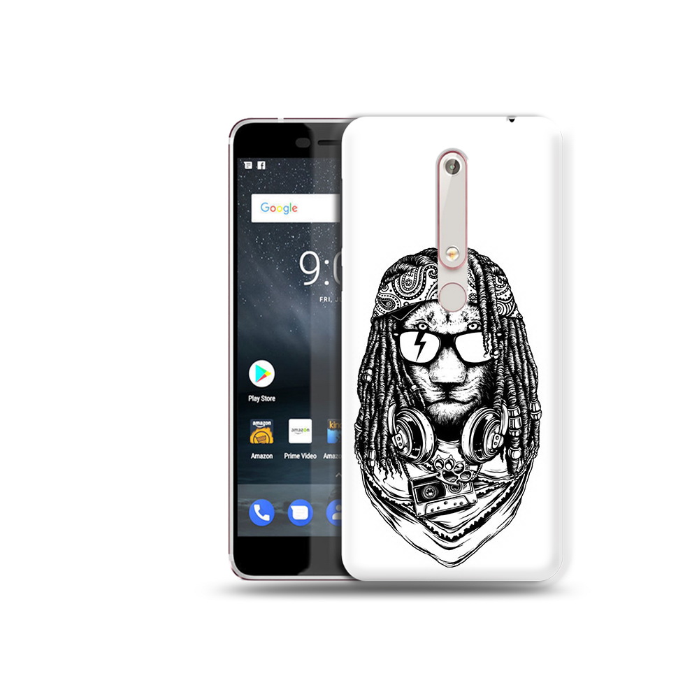 

Чехол MyPads Tocco для Nokia 6 дреды льва, Прозрачный, Tocco
