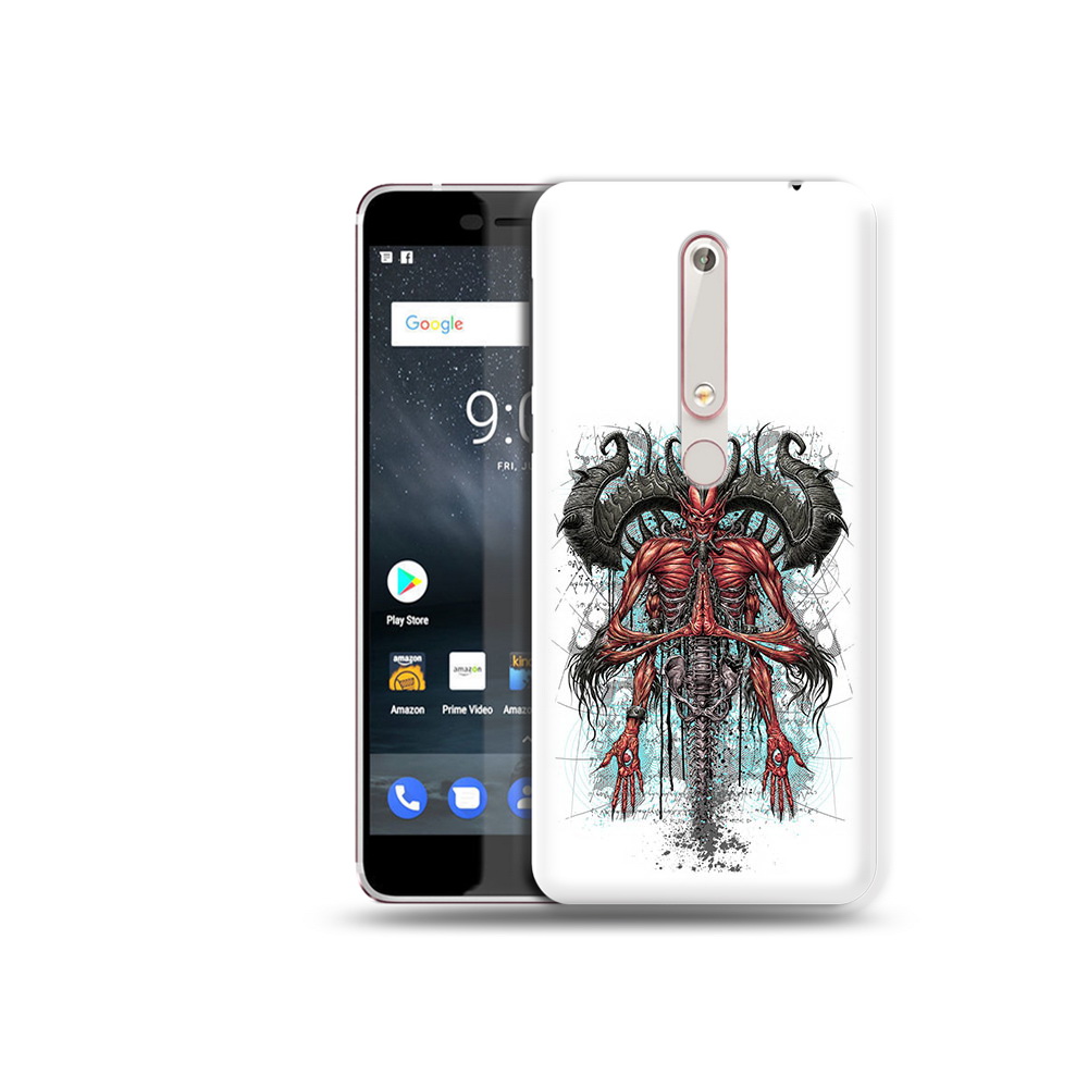 

Чехол MyPads Tocco для Nokia 6 дьявол, Прозрачный, Tocco