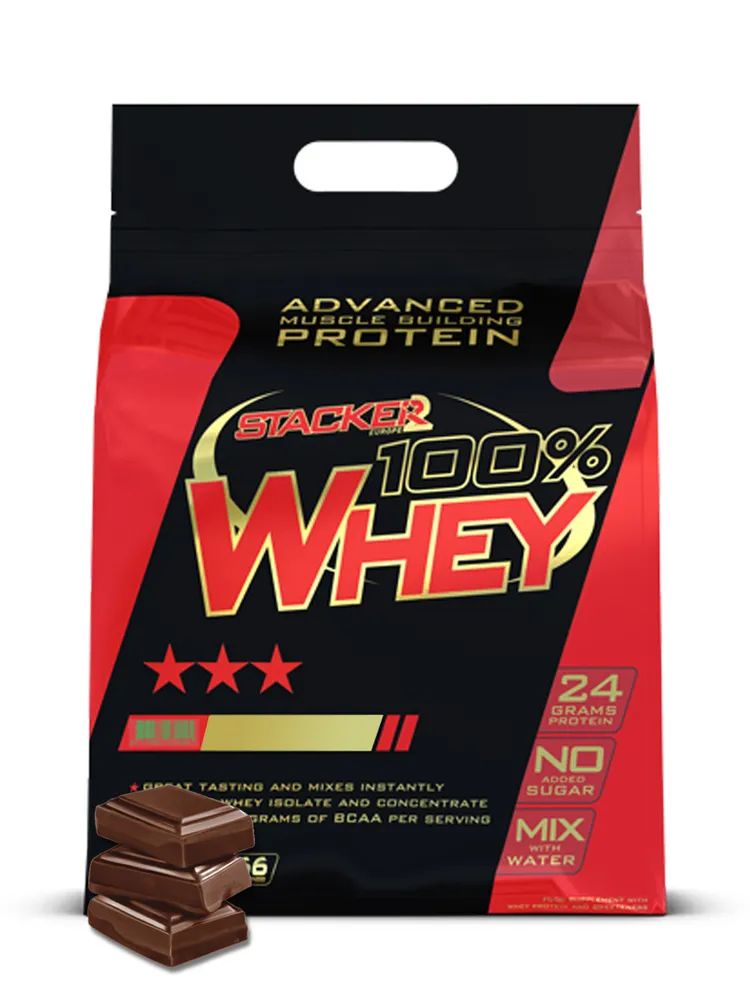 Протеин сывороточный Stacker2 100% Whey -шоколад, 2000 гр.
