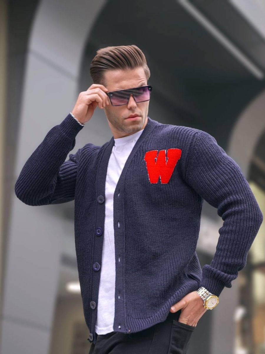 

Кардиган мужской NoBrand classical синий S, classical