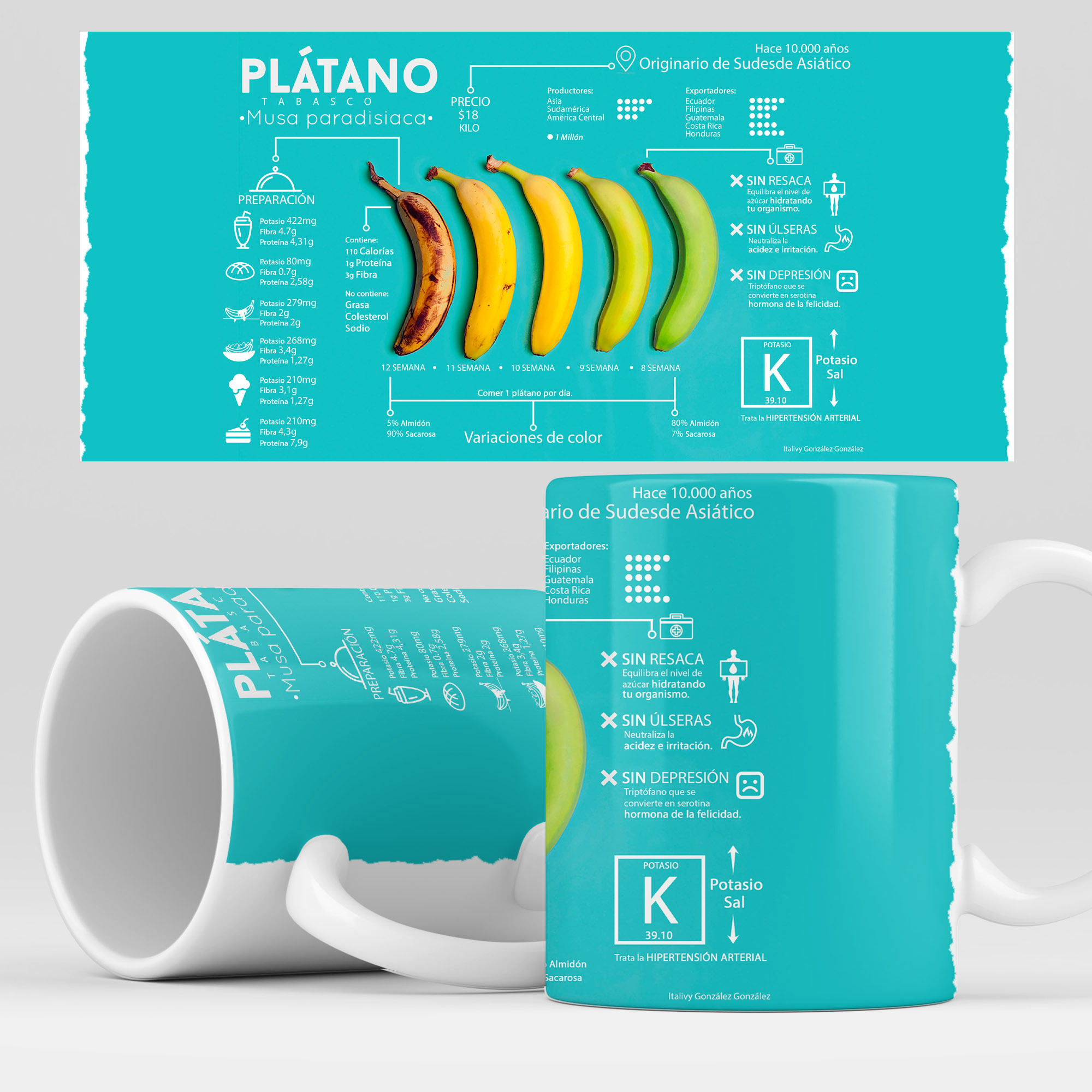 

Кружка RocketCup с принтом "Банан", Banana_02